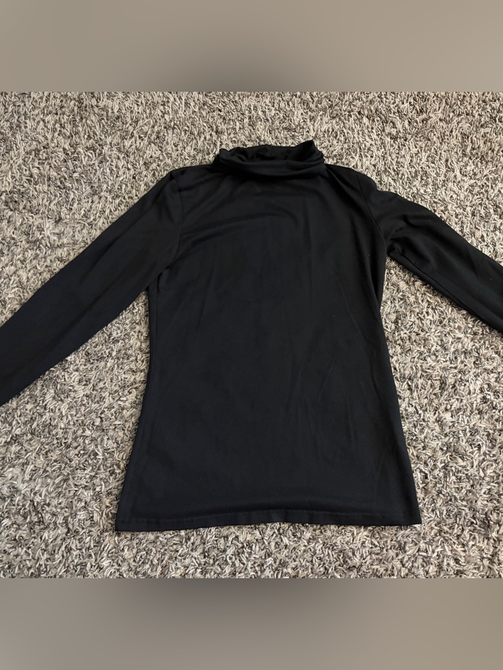 Black Turtleneck Long-Sleeve Top